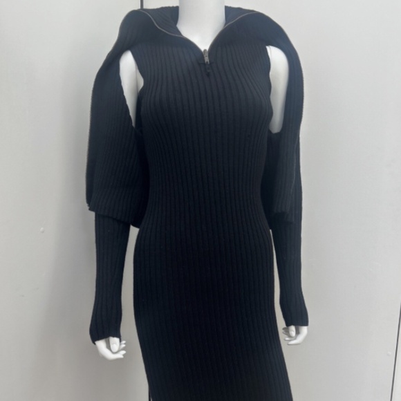 VINTAGE JEAN PAUL GUALTIER BLACK KNIT DRESS - Picture 10 of 10